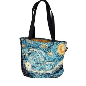 Metrax Crave Tapestry Tote Bag – Van Gogh Starry Night – Woven Art Purse